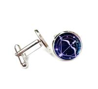 Cufflinks, Fashion Bow Star Space Holographic Projection, Sagittarius Twelve Zodiac Signs, Personalized Cuff Buckle, Shirt Accessory Gift For Accountant Boss Business Wedding Prom Formal Occasion
