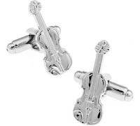 Cufflinks for Men, 2 Pairs Guitar Cuff Links Brass Material Music Instrument Series Cufflinks for Wedding Men(Color 12)