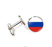 Cufflinks for Men, Business GiftRussia National Flag Pattern Men's Cuff Links, Tuxedo Shirt Cufflink, Classic Groomsmen Cufflinks Wedding Cuff Links for Father Husband Boyfriend