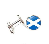 Cufflinks for Men, Business GiftScotland National Flag Pattern Men's Cuff Links, Tuxedo Shirt Cufflink, Classic Groomsmen Cufflinks Wedding Cuff Links for Father Husband Boyfriend