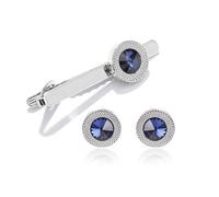 Cufflinks For Men Business Shirt Sleeve Decorative Buttons Classic Geometric Tie(Round set)
