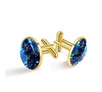 Cufflinks For Men Classic Mens CuffLinks,ocean coral stone fish,Cuff Links Gold Cufflinks for Wedding Business