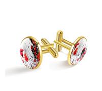 Cufflinks For Men Classic Mens CuffLinks,poppies flowers field,Cuff Links Gold Cufflinks for Wedding Business