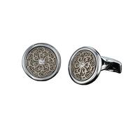 Cufflinks For Men Classic Men's French Shirt Cufflinks Square Retro Pattern Love Rose Blue Cuffs Button(78)