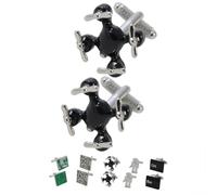 Cufflinks for Men Fun Black and Silver Colours - with Box - Drone with Four Rotors - Brass Metal - Flying Floating Unmanned Aircraft Spacecraft - One Pair