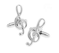 Cufflinks For Men Men's Music Note Cuff Links Copper Material Golden Color Music Design(Color1)