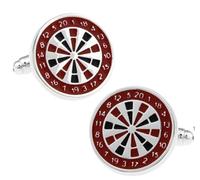 Cufflinks For Men Novel Dart Board Target Design Red Color Sport Series Cuff Links