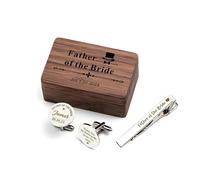 Cufflinks for Men Personalised Cufflink Engraved for Wedding Anniversary Fathers Day Best Man Groomsmen Usher Husband Father of the Bride Customised Gifts for Him with Box (Cufflinks Set/Style 2)