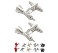 Cufflinks for Men + Presentation Box - Darts - Board Player Bullseye Sport Pub Arrows Game Oche - Solid Brass Metal - Silver Colour - One Pair