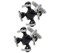 Cufflinks for Men + Presentation Box - Fun Black and Silver Colours - Drone With Four Rotors - Brass Metal - Flying Floating Unmanned Aircraft Spacecraft - One Pair