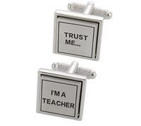 Cufflinks for Men + Presentation Box - Funny - Trust Me I'm a Teacher
