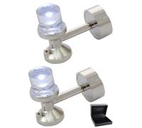 Cufflinks for Men + Presentation Box - Silver Colour - Clever Illuminating Lamps - Twist to Light - Brass Metal - Engineer - Silver Colour, Clear - White Light - One Pair