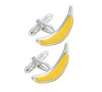 Cufflinks for Men + Presentation Box - Yellow - Banana