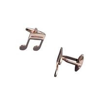 Cufflinks For Men Stainless Steel Musical Symbol Cufflinks For Mens Clothes Music Cuffs Button Wedding Souvenirs Jewelry(Rose Gold)
