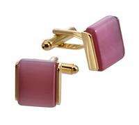 Cufflinks For Men Stone Men's Cufflinks Square Copper Women's Shirt Buttons Wedding Party Jewelry Accessories(Gold)