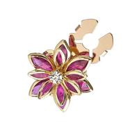 Cufflinks for Shirts, Elegant Flower Shape with Adjustable Clasp, Cuff Links for Clothes, for Wedding, Dating, Outing, Party, Travel, Girlfriend, Wife, Sister, Daughter, Siehe Beschreibung, Metal, No