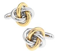 Cufflinks French Gold And Silver Twist Round Ball Cufflinks