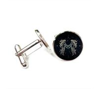 Cufflinks, Gemini Angel Galaxy Fault Art Pray Luck Friend Gift, Versatile Twelve Zodiac Signs, Personalized Cuff Buckle, Shirt Accessory Gift For Father Husband Party Wedding Prom