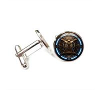 Cufflinks, Gemini Characters Future Metal Relief Luck Friend Gift, Versatile Twelve Zodiac Signs, Personalized Cuff Buckle, Shirt Accessory Gift For Father Husband Party Wedding Prom