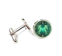 Cufflinks, Gemini Characters Universe Projection Luck Friend Gift, Versatile Twelve Zodiac Signs, Personalized Cuff Buckle, Shirt Accessory Gift For Father Husband Party Wedding Prom