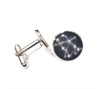 Cufflinks, Gemini Compass Magic Quantum Entanglement Luck Friend Gift, Versatile Twelve Zodiac Signs, Personalized Cuff Buckle, Shirt Accessory Gift For Father Husband Party Wedding