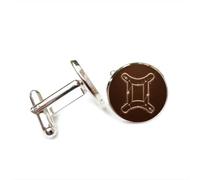 Cufflinks, Gemini Metal Line Aura Topology Luck Friend Gift, Versatile Twelve Zodiac Signs, Personalized Cuff Buckle, Shirt Accessory Gift For Father Husband Party Wedding Prom