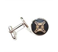 Cufflinks, Gemini Shield Electric Arc Crystal Luck Friend Gift, Versatile Twelve Zodiac Signs, Personalized Cuff Buckle, Shirt Accessory Gift For Father Husband Party Wedding Prom