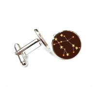 Cufflinks, Gemini Star Trail Gradation Fault Art Luck Friend Gift, Versatile Twelve Zodiac Signs, Personalized Cuff Buckle, Shirt Accessory Gift For Father Husband Party Wedding Prom