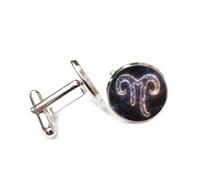 Cufflinks, Goat Horn Quantum Entanglement Constellation, Aries Twelve Zodiac Signs, Cuff Buckle, Shirt Accessory Gift For Accountant Boss Business Wedding Prom Formal Occasion