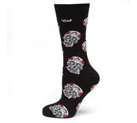 Cufflinks Inc. Men’s Novelty Dress Socks - Sugar Skull Design - Colourful Day of the Dead - UK Size 6-11 - Soft Cotton Blend - Machine Washable
