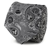 Cufflinks Inc. Star Wars and The Mandalorian Polyester Ties, Officially Licensed by Lucasfilm LTD, Grey Paisley, ONE_SIZE