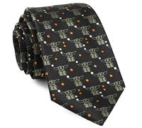 Cufflinks Inc. Star Wars The Mandalorian Ties, Officially Licensed by Lucasfilm LTD, Black Dot, One size
