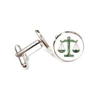 Cufflinks, Libra Balance Scale Circuit Board Design, Twelve Zodiac Signs, Cuff Buckle, Shirt Accessory Gift For Accountant Boss Business Wedding Prom Formal Occasion