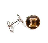 Cufflinks, Lightning Libra Symbol Energy Crystal Style, Twelve Zodiac Signs, Cuff Buckle, Shirt Accessory Gift For Accountant Boss Business Wedding Prom Formal Occasion