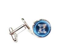 Cufflinks, Lightning Libra Symbol Rainbow Fashion Energy Crystal, Libra Twelve Zodiac Signs, Cuff Buckle, Shirt Accessory Gift For Accountant Boss Business Wedding Prom Formal Occasion