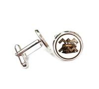 Cufflinks, Locomotive Bronze Corrosion Steam-Punk Style, Aquarius Twelve Zodiac Signs, Personalized Cuff Buckle, Shirt Accessory Gift For Accountant Boss Business Wedding Prom Formal Occasion