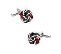 Cufflinks Men's French Shirt Cuff Accessories Red And Black Twist Cufflinks