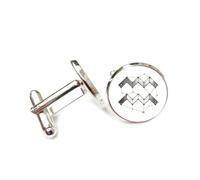 Cufflinks, Metal Corrosion Totem Nebula Star Topology, Aquarius Twelve Zodiac Signs, Personalized Cuff Buckle, Shirt Accessory Gift For Accountant Boss Business Wedding Prom Formal Occasion
