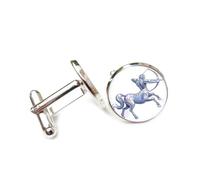 Cufflinks, Metal Texture Spectral Diffraction, Sagittarius Twelve Zodiac Signs, Personalized Cuff Buckle, Shirt Accessory Gift For Accountant Boss Business Wedding Prom Formal Occasion