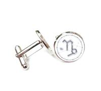 Cufflinks, Metal Three-Dimensional Nebula Star Topology Design, Capricorn Twelve Zodiac Signs Cuff Buckle, Shirt Accessory Gift For Accountant Boss Business Wedding Prom Formal Occasion