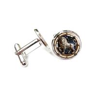 Cufflinks, Mighty Lion Totem Novelty Deep-Space Relief Sculpture, Leo Twelve Zodiac Signs, Personalized Cuff Buckle, Shirt Accessory Gift For Accountant Boss Business Wedding Prom Formal Occasion