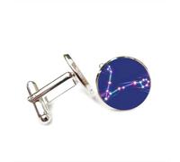 Cufflinks, Pisces Colorful Stellar Trails Cyber Neon Luck Friend Gift, Pisces Twelve Zodiac Signs, Personalized Cuff Buckle, Shirt Accessory Gift For Accountant Boyfriend Business Wedding