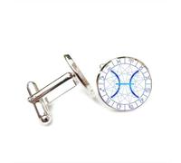 Cufflinks, Pisces Compass Digital Fault Art Best Wish Friend Gift, Pisces Twelve Zodiac Signs, Personalized Cuff Buckle, Shirt Accessory Gift For Accountant Boyfriend Business Wedding