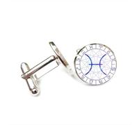 Cufflinks, Pisces Compass Spectral Diffraction Pray Luck Friend Gift, Pisces Twelve Zodiac, Personalized Cuff Buckle, Shirt Accessory Gift For Accountant Boyfriend Business Wedding
