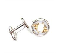 Cufflinks, Pisces Crystal Fish Totem Pray Luck Friend Gift, Pisces Twelve Zodiac Signs, Personalized Cuff Buckle, Shirt Accessory Gift For Accountant Boyfriend Business Wedding