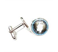 Cufflinks, Pisces Double Fish Cyber Relief Pray Luck Friend Gift, Pisces Twelve Zodiac Signs, Personalized Cuff Buckle, Shirt Accessory Gift For Accountant Boyfriend Business Wedding