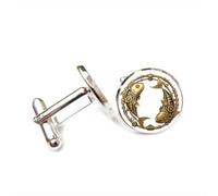 Cufflinks, Pisces Fish Pressure Gauge Steam Punk Luck Friend Gift, Pisces Twelve Zodiac, Personalized Cuff Buckle, Shirt Accessory Gift For Accountant Boyfriend Business Wedding