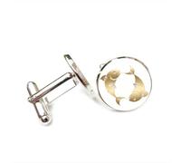 Cufflinks, Pisces Fish Star Topology Pray Luck Friend Gift, Pisces Twelve Zodiac Signs, Personalized Cuff Buckle, Shirt Accessory Gift For Accountant Boyfriend Business Wedding