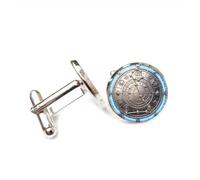 Cufflinks, Pisces Future Metal Compass Relief Luck Friend Gift, Pisces Twelve Zodiac Signs, Personalized Cuff Buckle, Shirt Accessory Gift For Accountant Boyfriend Business Wedding