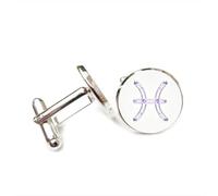 Cufflinks, Pisces Future Microcosm Star Topology Luck Friend Gift, Pisces Twelve Zodiac Signs, Personalized Cuff Buckle, Shirt Accessory Gift For Accountant Boyfriend Business Wedding